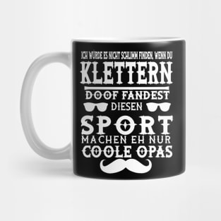 Klettern Opa Kletterwand Kletterseil Karabiner Mug